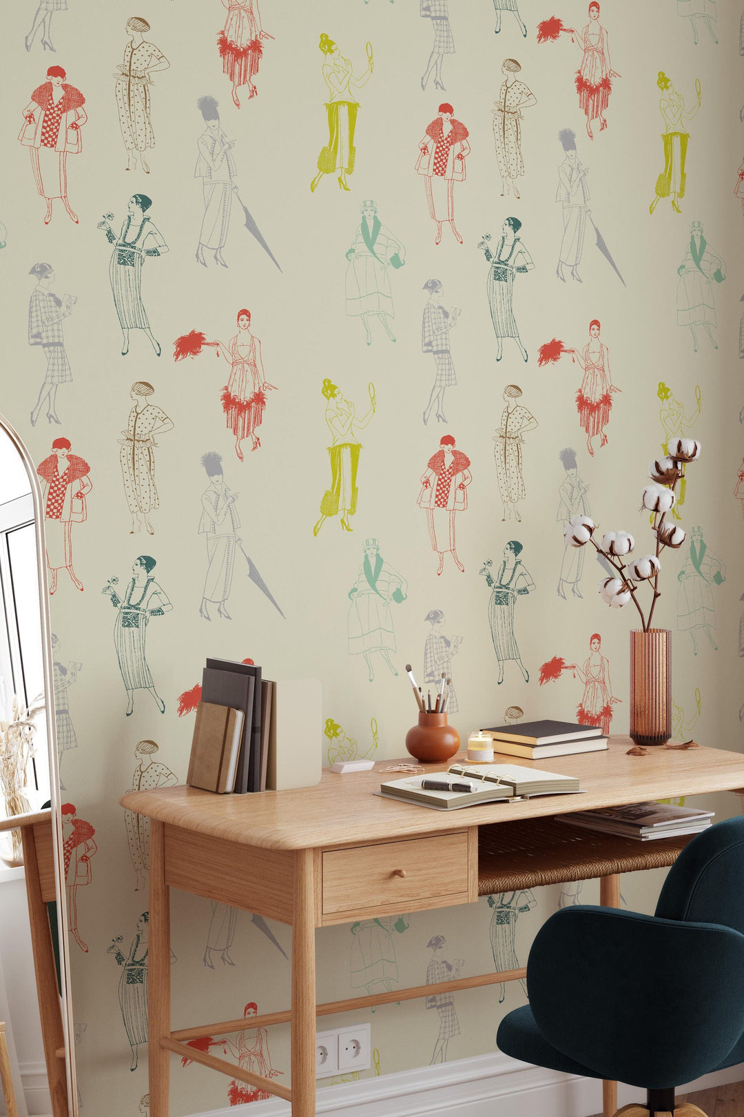 Vintage fashion wallpaper 1920s style #3722