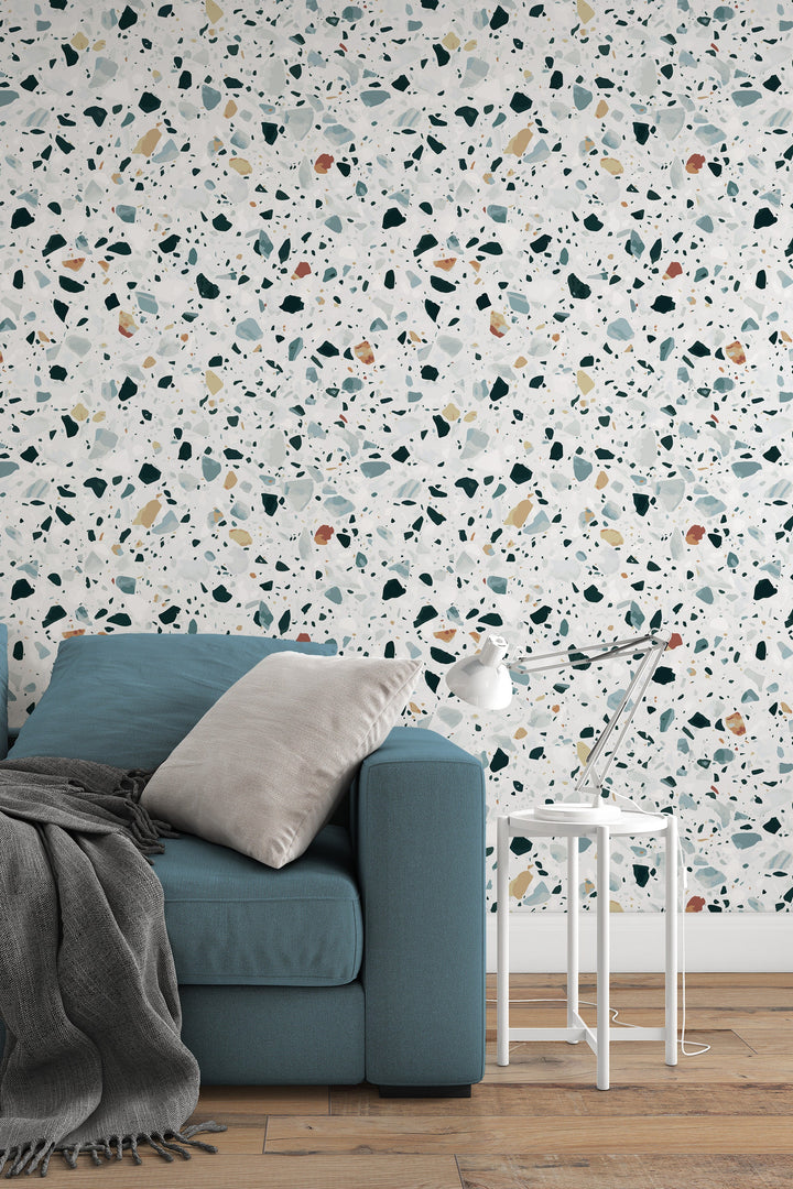 Terrazzo Elegant Wallpaper - Peel and Stick wallpaper - Traditional wallpaper #3421