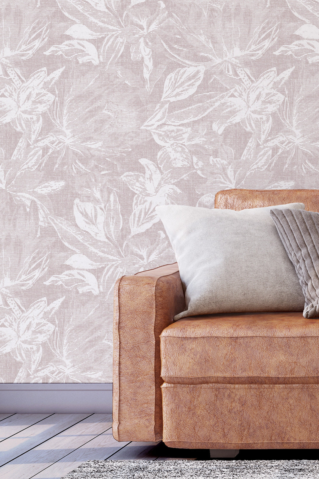 Linen Flowers on Light Background Wallpaper #3326