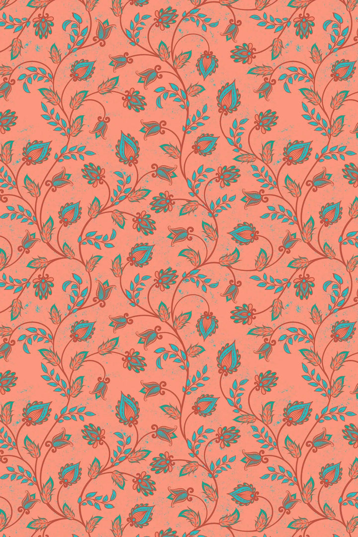 Floral ornament wallpaper wall decor design #3125