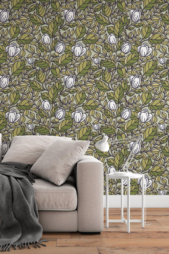 Buds Floral Wallpaper - Design 3058