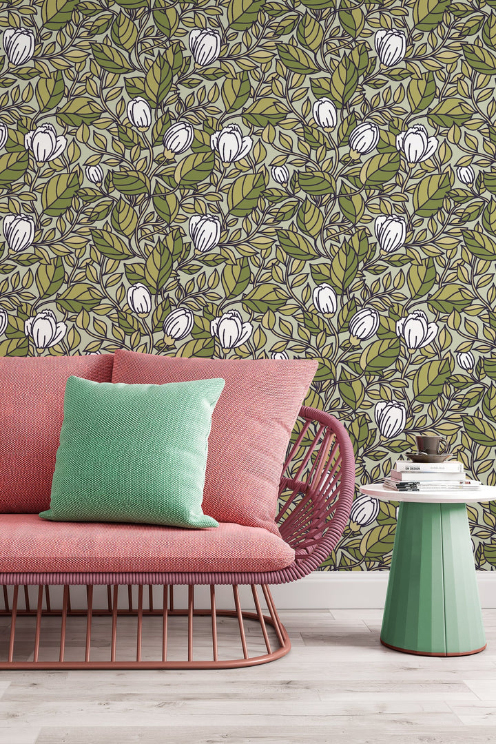 Buds Floral Wallpaper - Design 3058