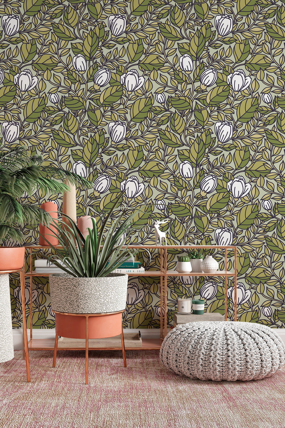 Buds Floral Wallpaper - Design 3058