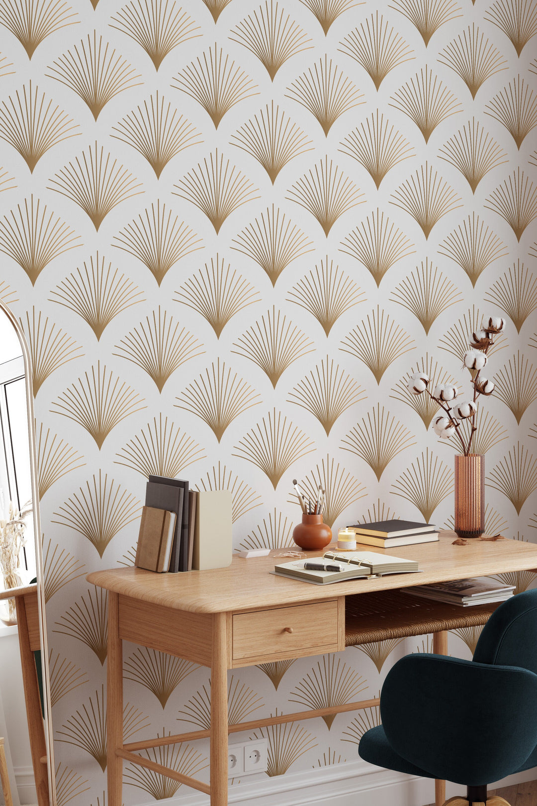 Art Deco design Traditional and Peel and Stick Wallpaper   #3583