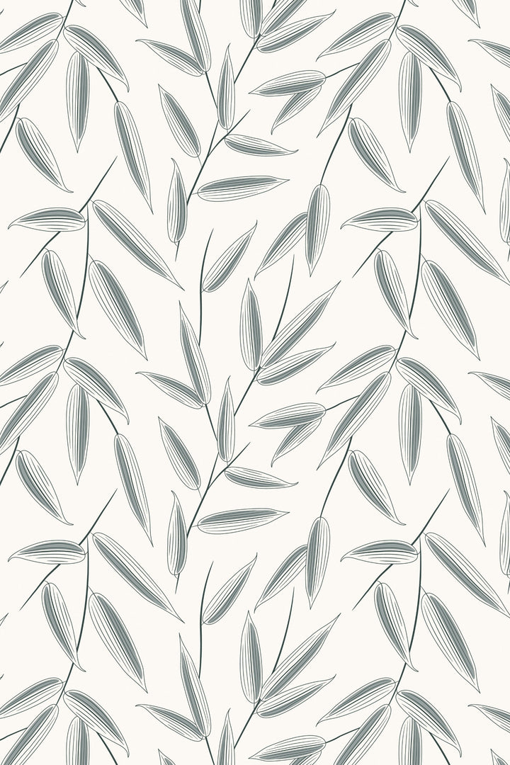 Gray leaves wallpaper, Traditional and Peel and Stick Wallpaper #3584