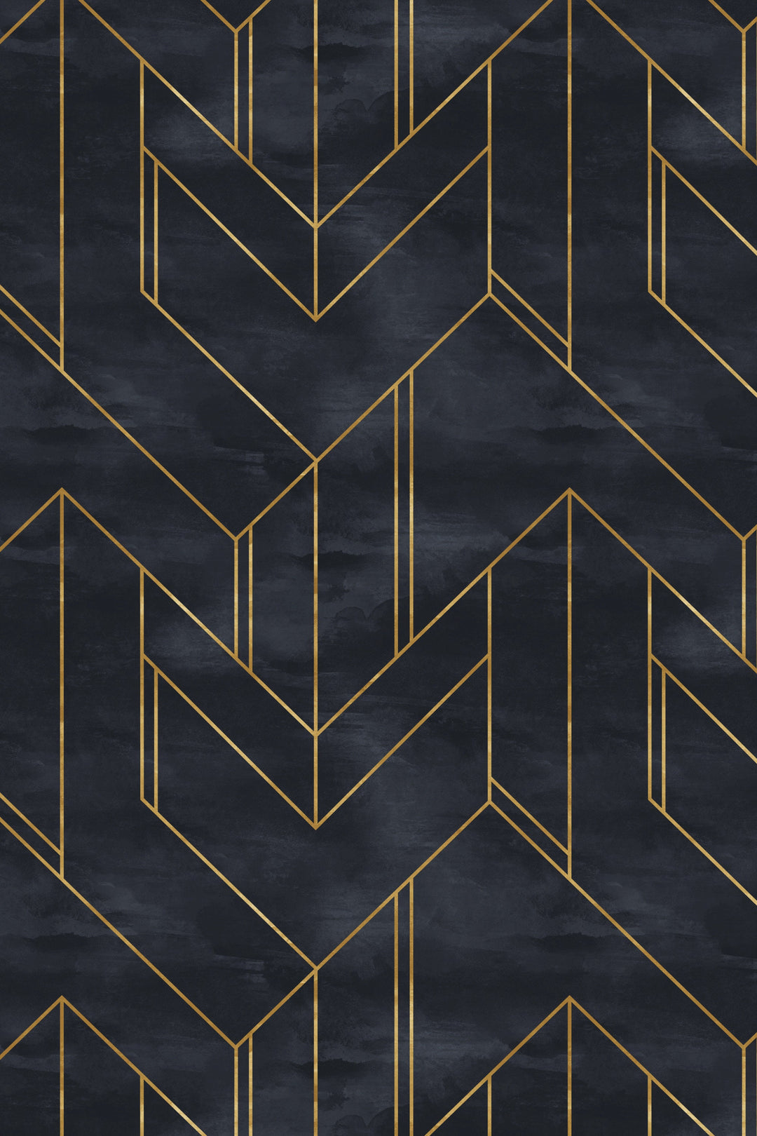 Art deco design dark background - Peel and stick wallpaper