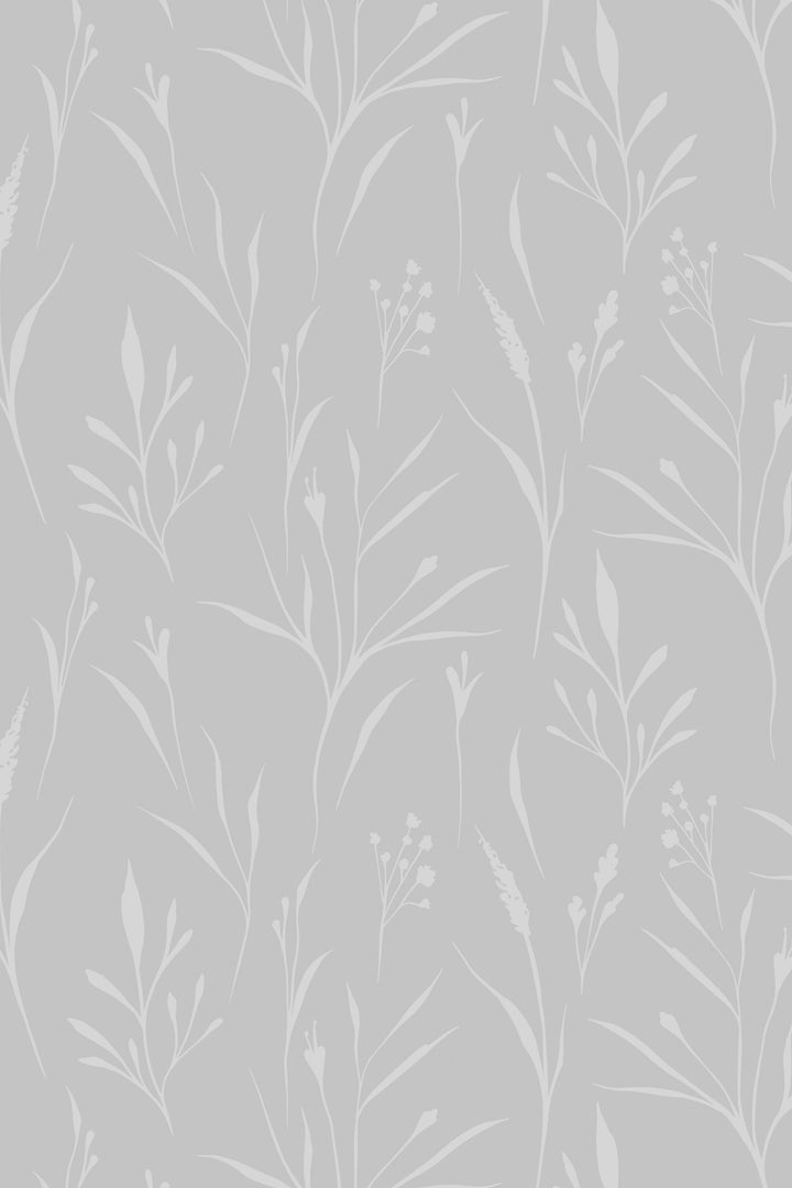 Boho wallpaper, leaves on gray Traditional and Peel and Stick wallpaper NEW  #3593