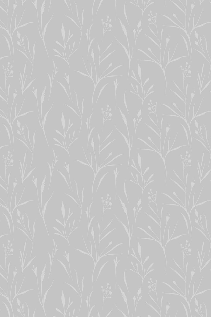 Boho wallpaper leaves on gray Traditional and Peel Stick