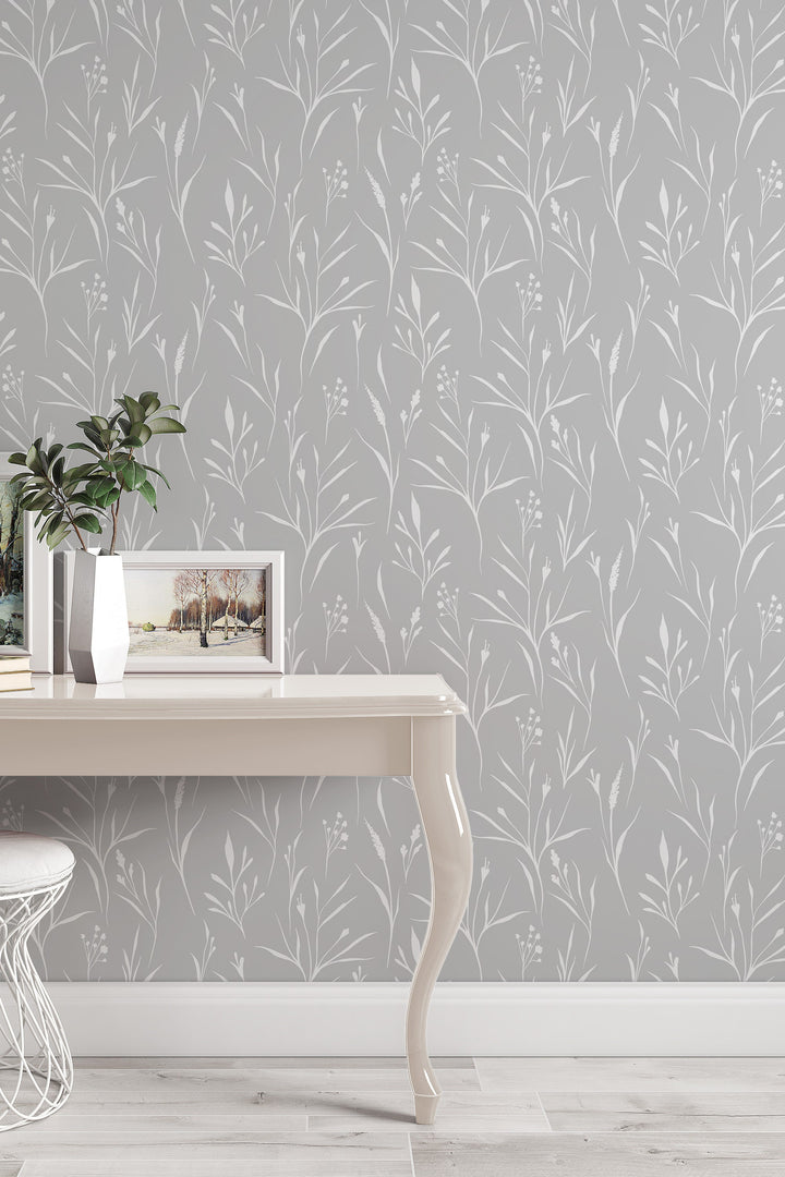 Boho wallpaper, gray and white wallpaper, Traditional and Peel and Stick wallpaper  #3594