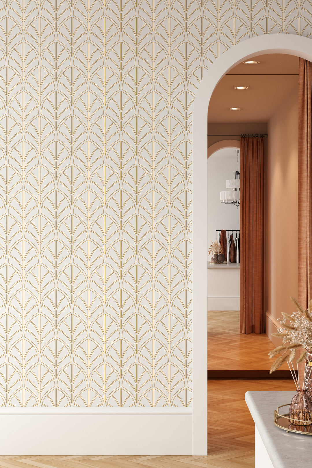 Art Deco wallpaper Traditional and Peel Stick #3586