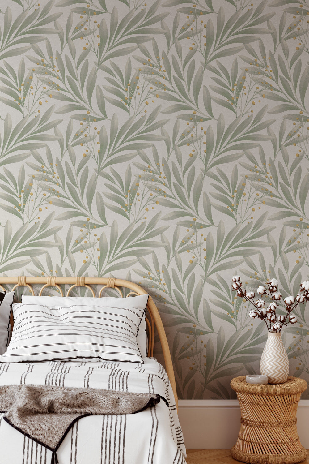 Leaves wallpaper, California Wallpaper, Minimalistic Wallpaper, Peel a