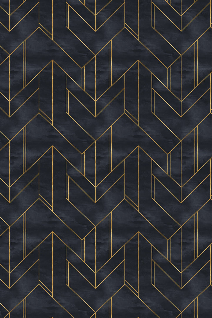 Art deco design dark background - Peel and stick wallpaper