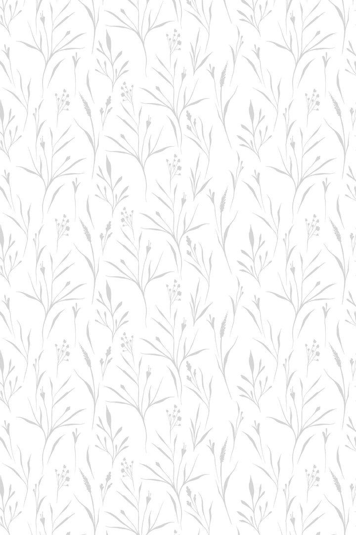 Boho wallpaper, leaves on white Traditional and Peel and Stick wallpaper NEW  #3592