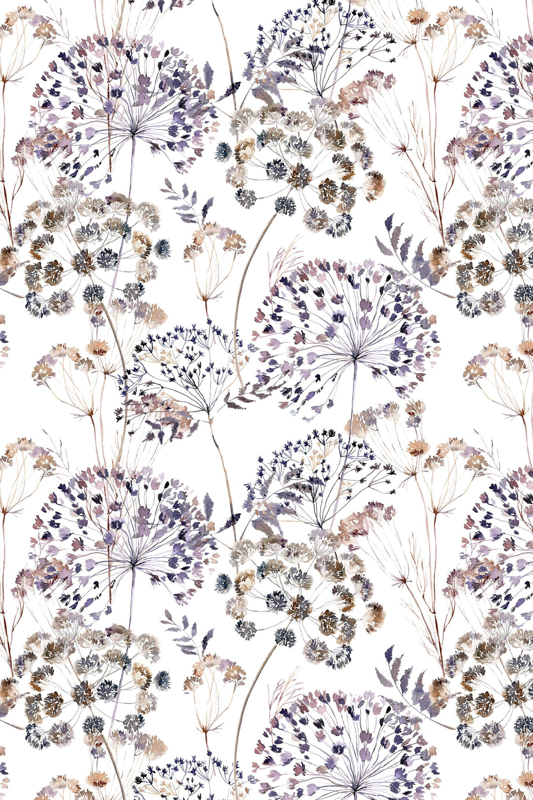 Wildflowers wallpaper Boho herbs Traditional Peel and Stick