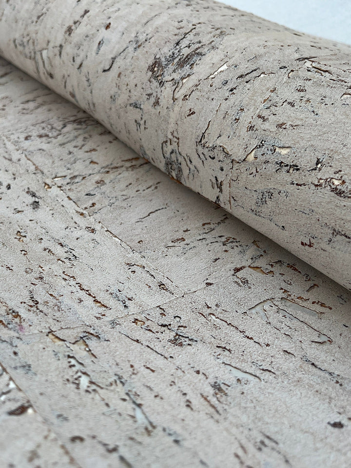 Natural Cork wallpaper blush highlighter effect Grasscloth