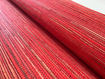Natural Grasscloth Hemp Wallpaper - Red wallpaper - Natural - 41064