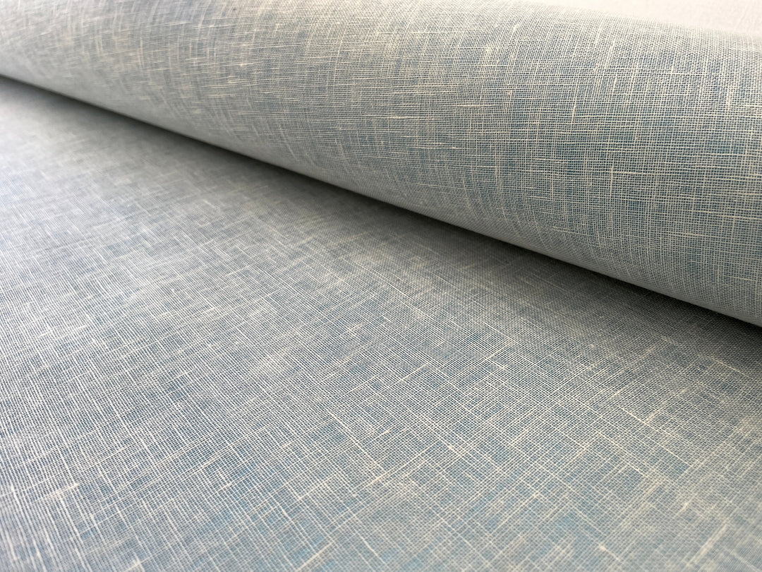 Natural Grasscloth Wallpaper light blue linen style 43180