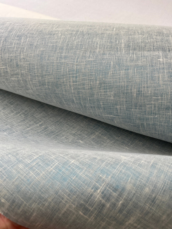 Natural Grasscloth Wallpaper light blue linen style 43180