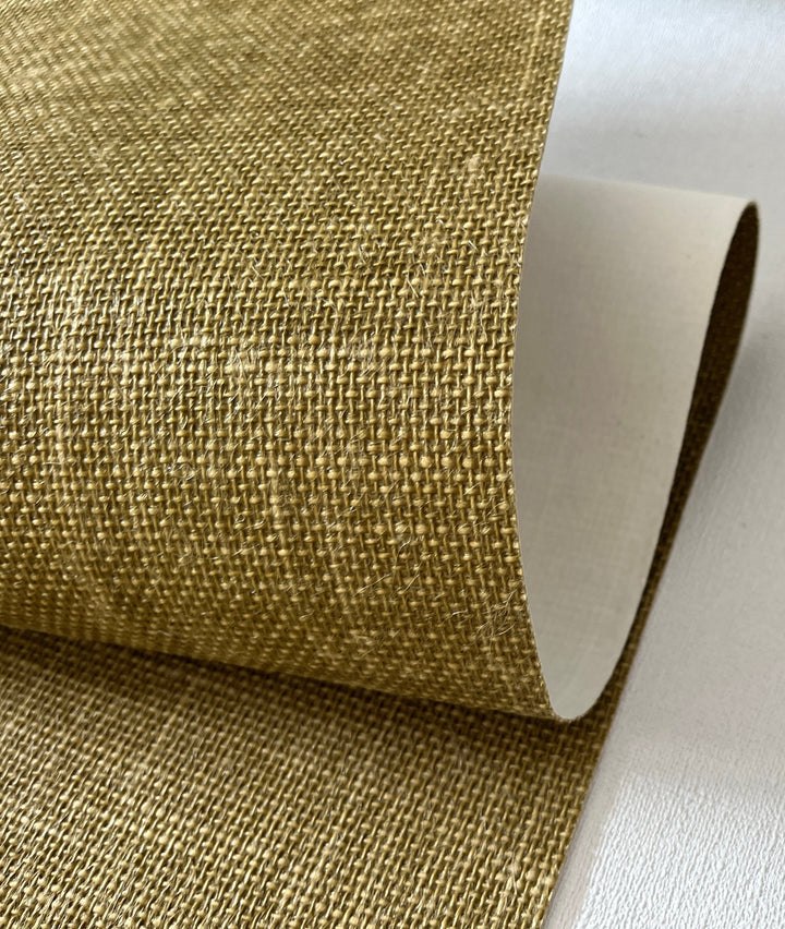 Natural Washed Jute Wallpaper fibers in light brown 45110