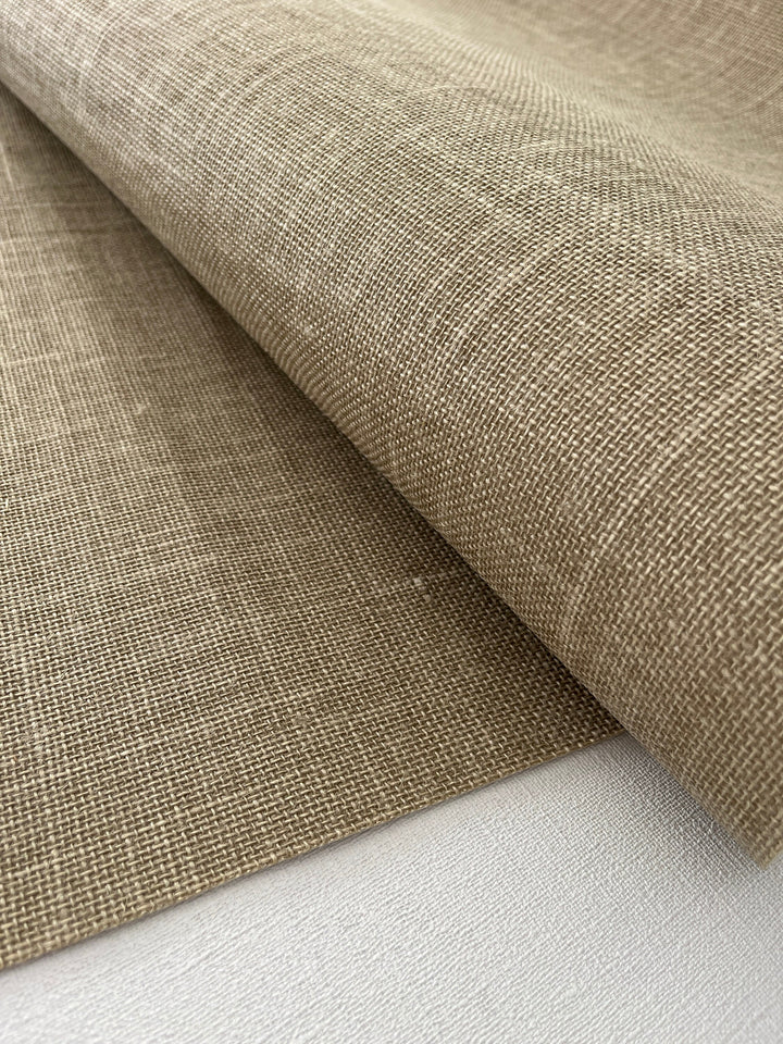 Natural Washed Jute Wallpaper Natural fibers in gray-beige color 45108