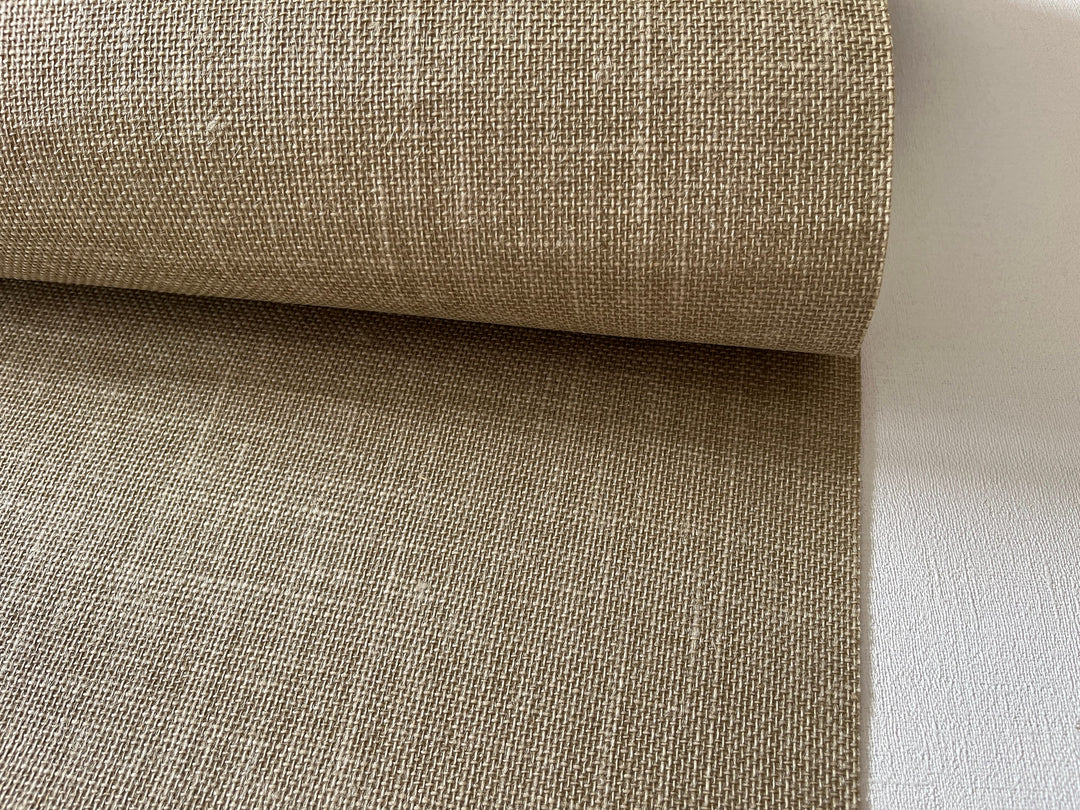 Natural Washed Jute Wallpaper Natural fibers in gray-beige color 45108