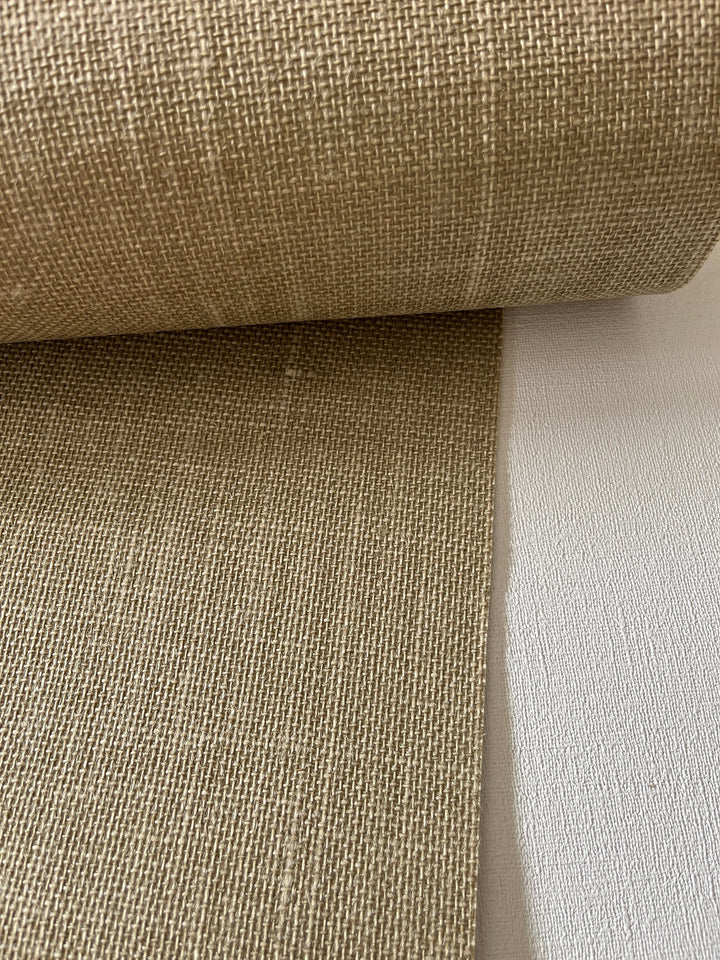 Natural Washed Jute Wallpaper fibers in gray-beige 45108