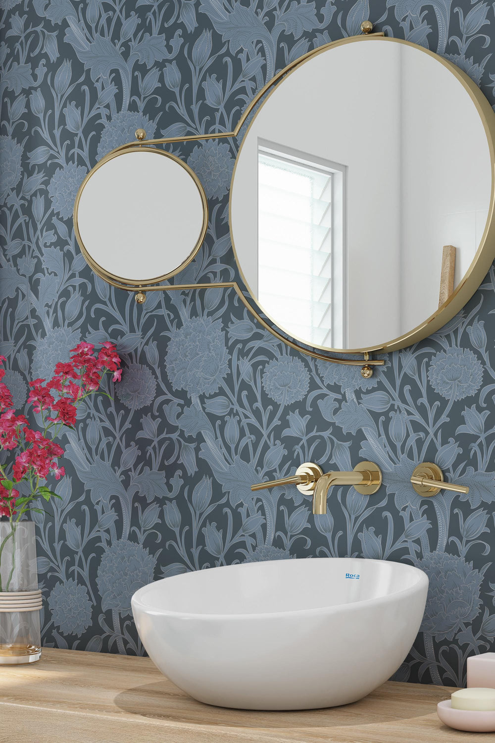 William Morris blue wallpaper Peel and Stick - Traditional Wallpaper #3654