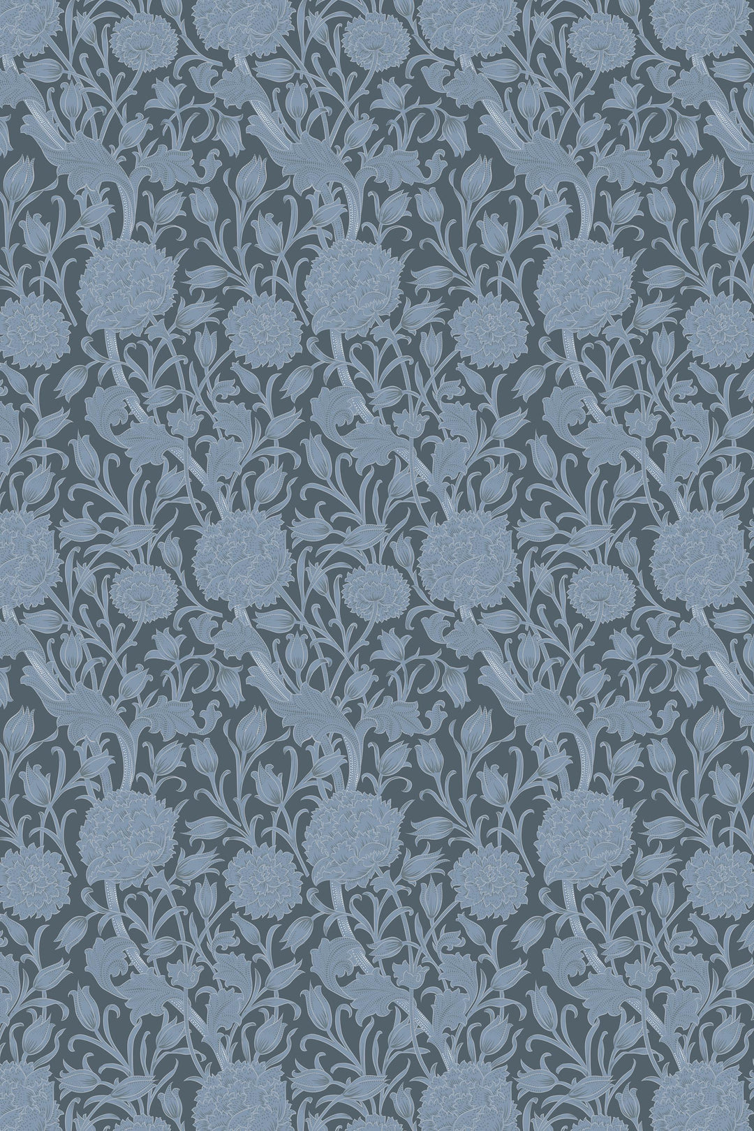 William Morris blue wallpaper Peel and Stick - Traditional Wallpaper #3654