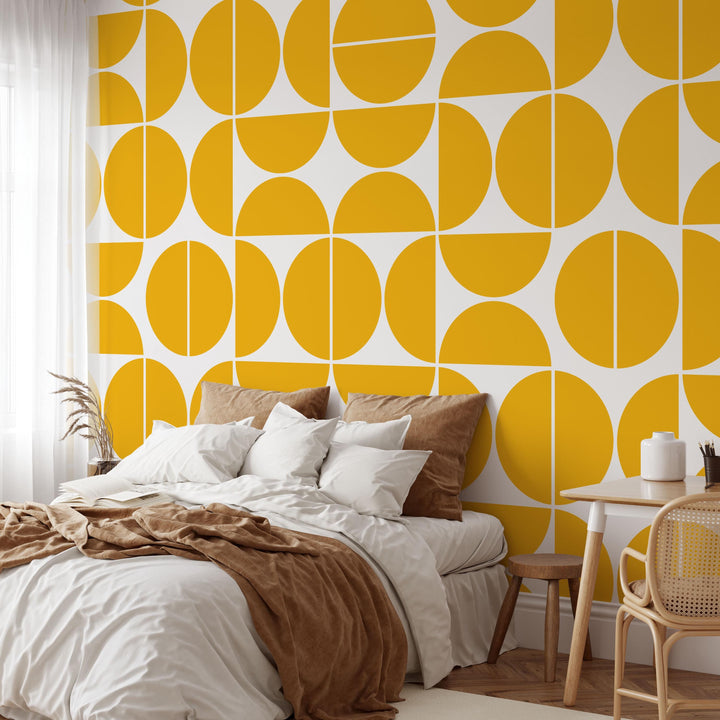 Mid Century wallpaper Half moon 3659