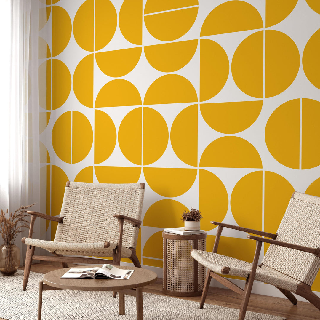 Mid Century wallpaper Half moon 3659