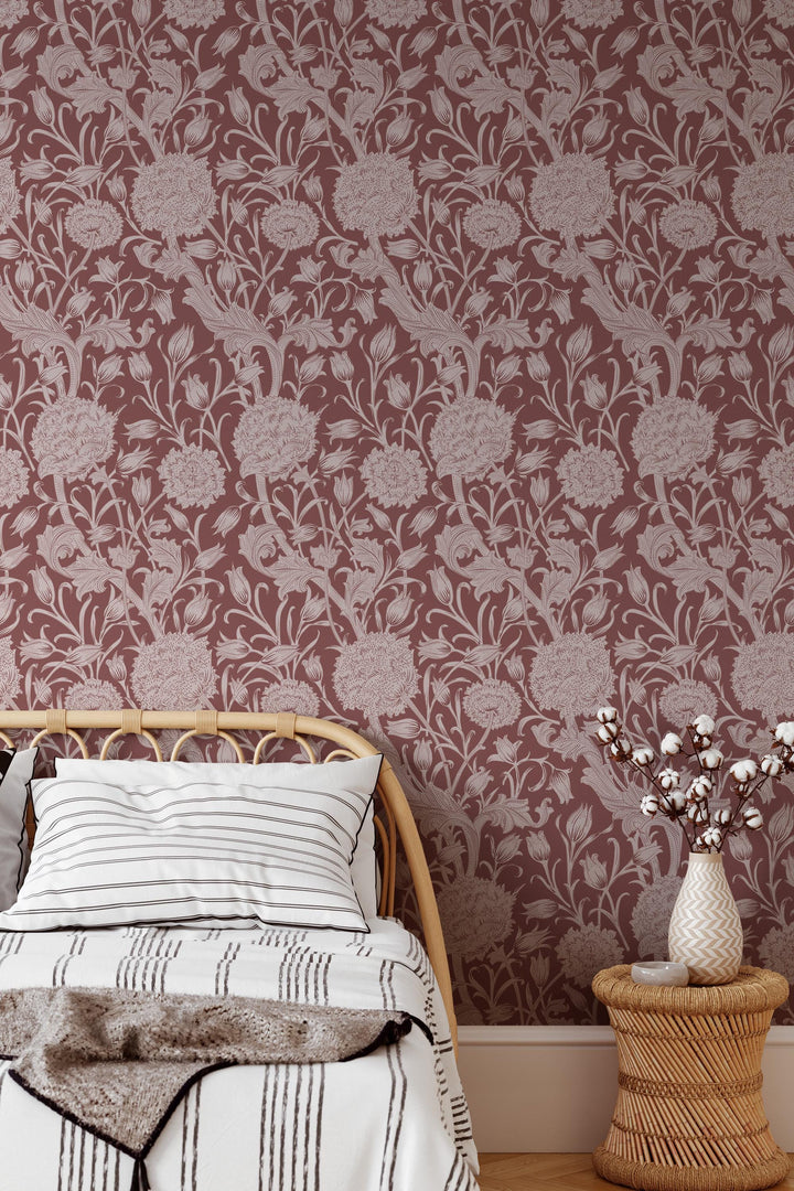 William Morris Peel and Stick - Traditional Wallpaper #3653