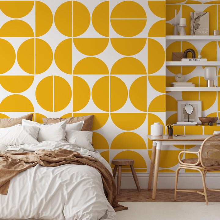 Mid Century wallpaper Half moon 3659