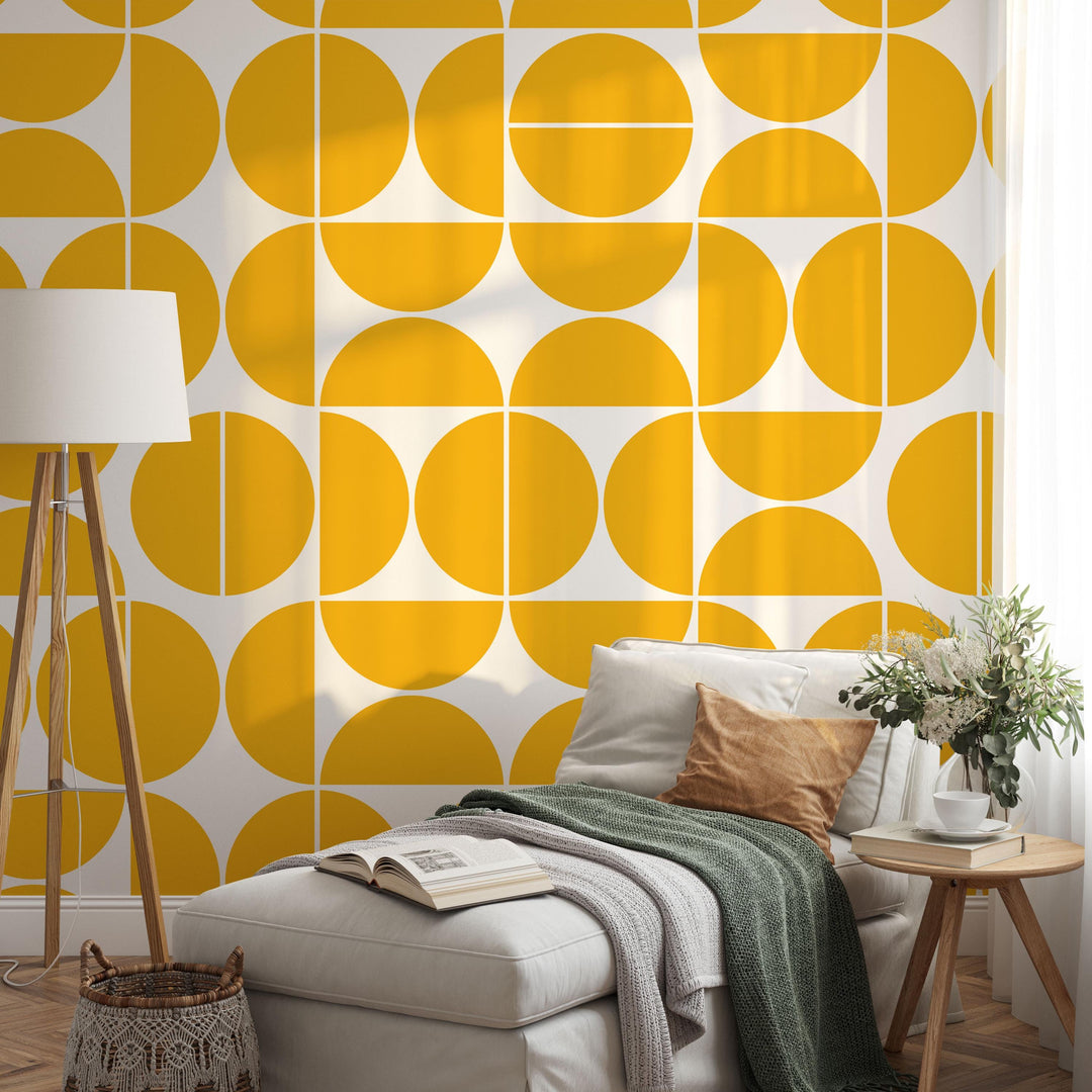 Mid Century wallpaper Half moon 3659