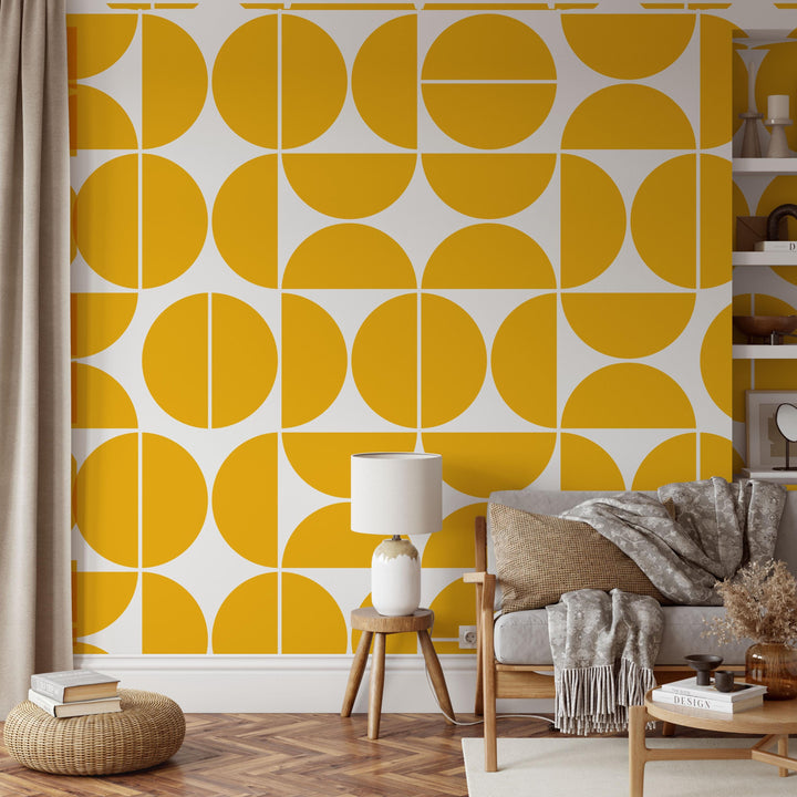 Mid Century wallpaper Half moon 3659