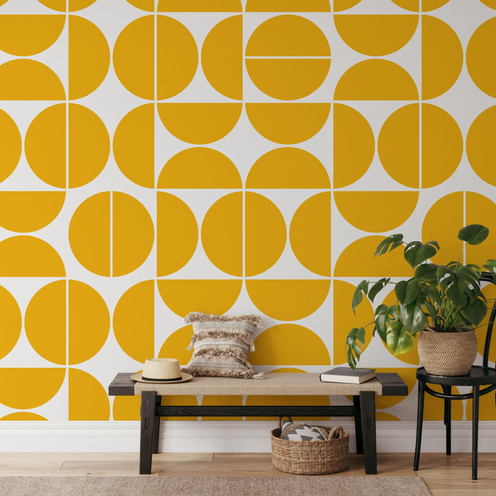 Mid Century wallpaper Half moon 3659