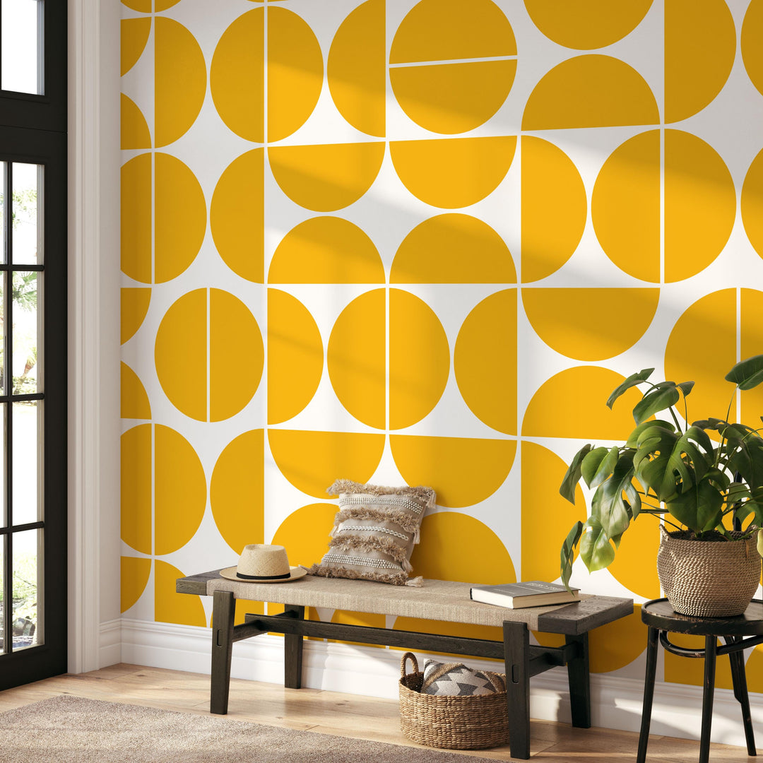 Mid Century wallpaper Half moon 3659