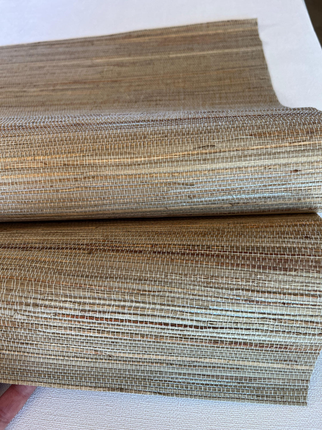 Natural Grasscloth Hemp Woven Traditional Wallpaper wood color 41055