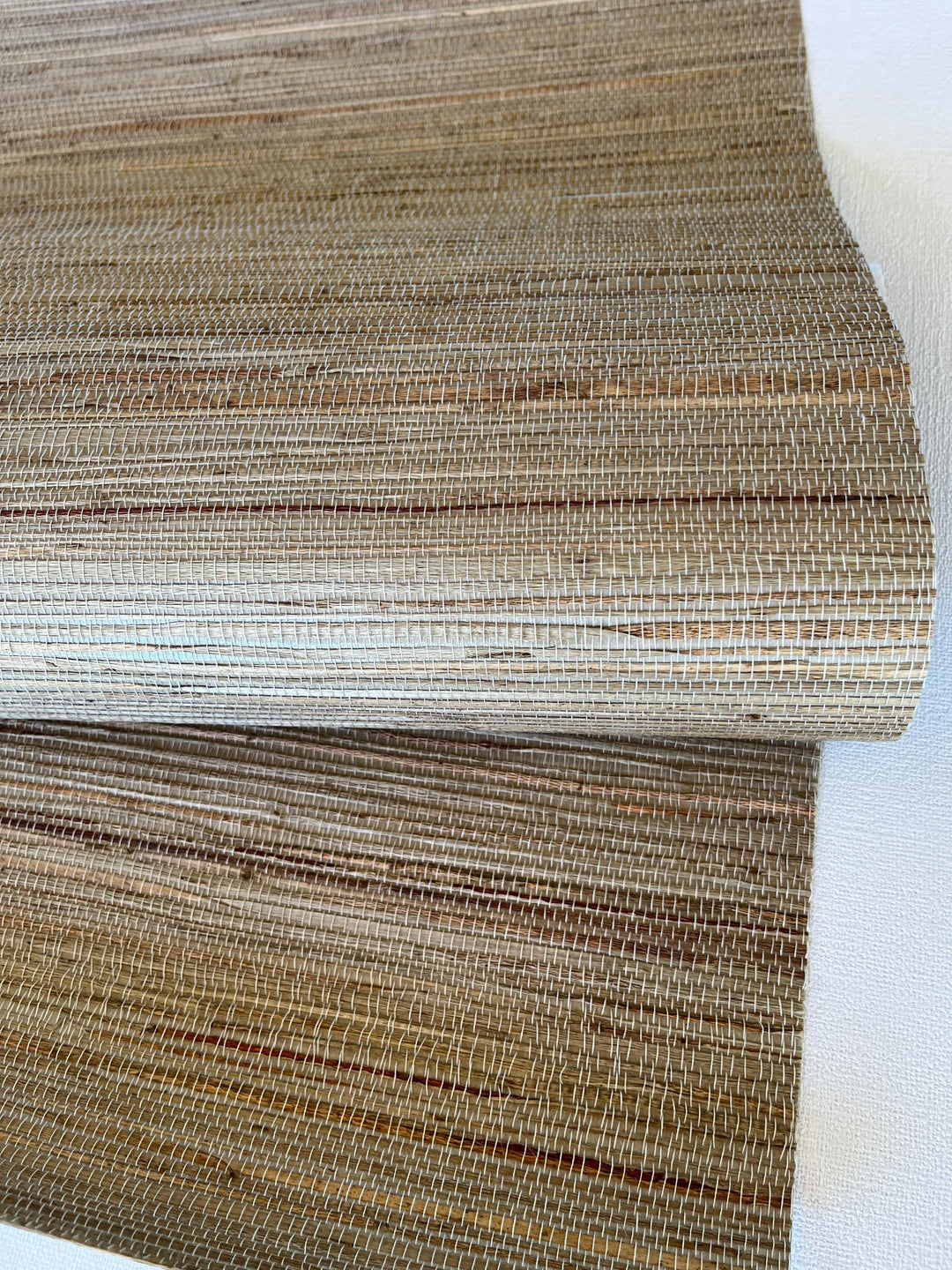 Natural Grasscloth Hemp Woven Traditional Wallpaper wood color 41055