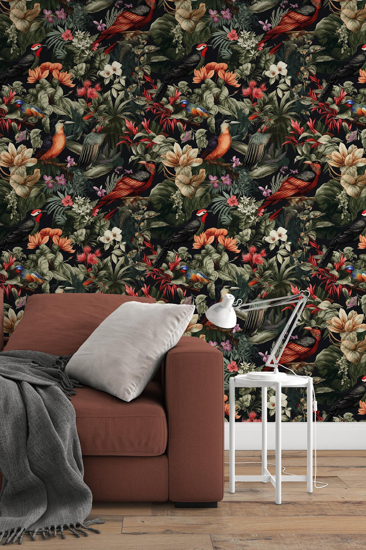 Magic garden - Peel and Stick wallpaper, Traditional wallpaper design #3669