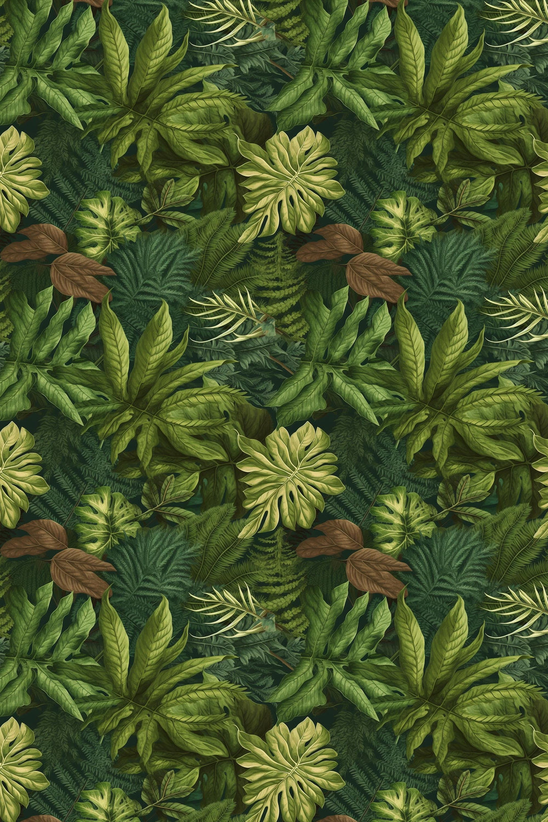 Botanical Wallpaper,  Peel and Stick |Traditional Wallpaper, Leaves Wallpaper 3670