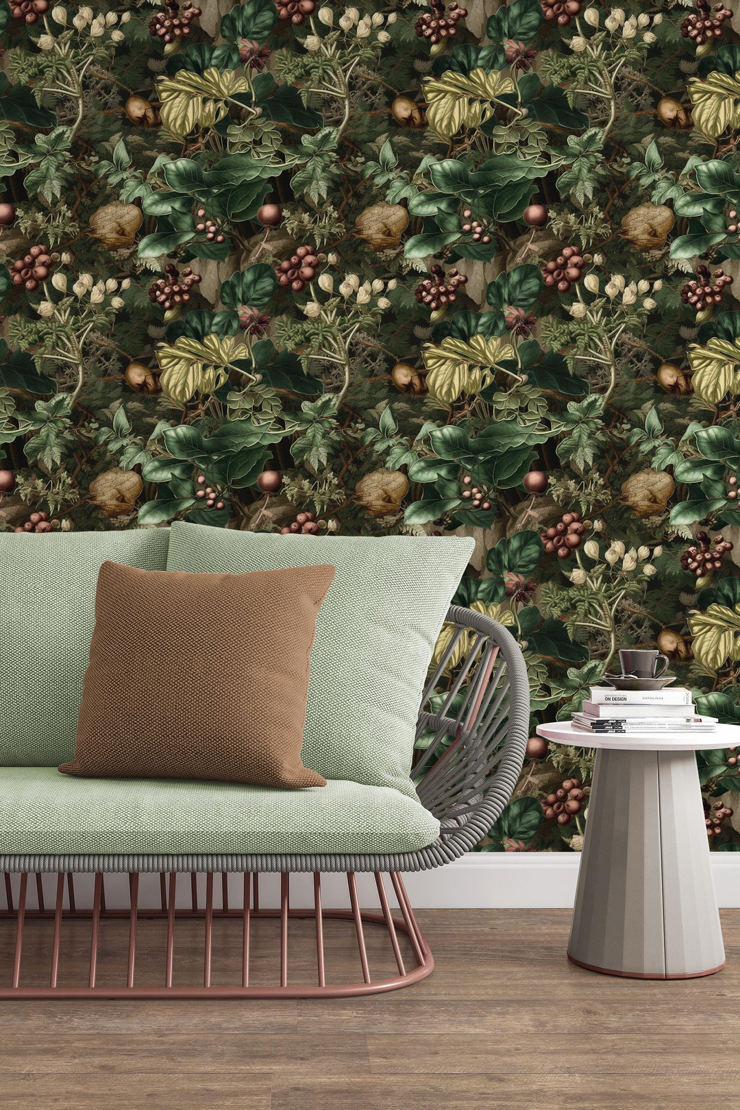 Botanical Wallpaper,  Peel and Stick |Traditional Wallpaper, Leaves Wallpaper 3675