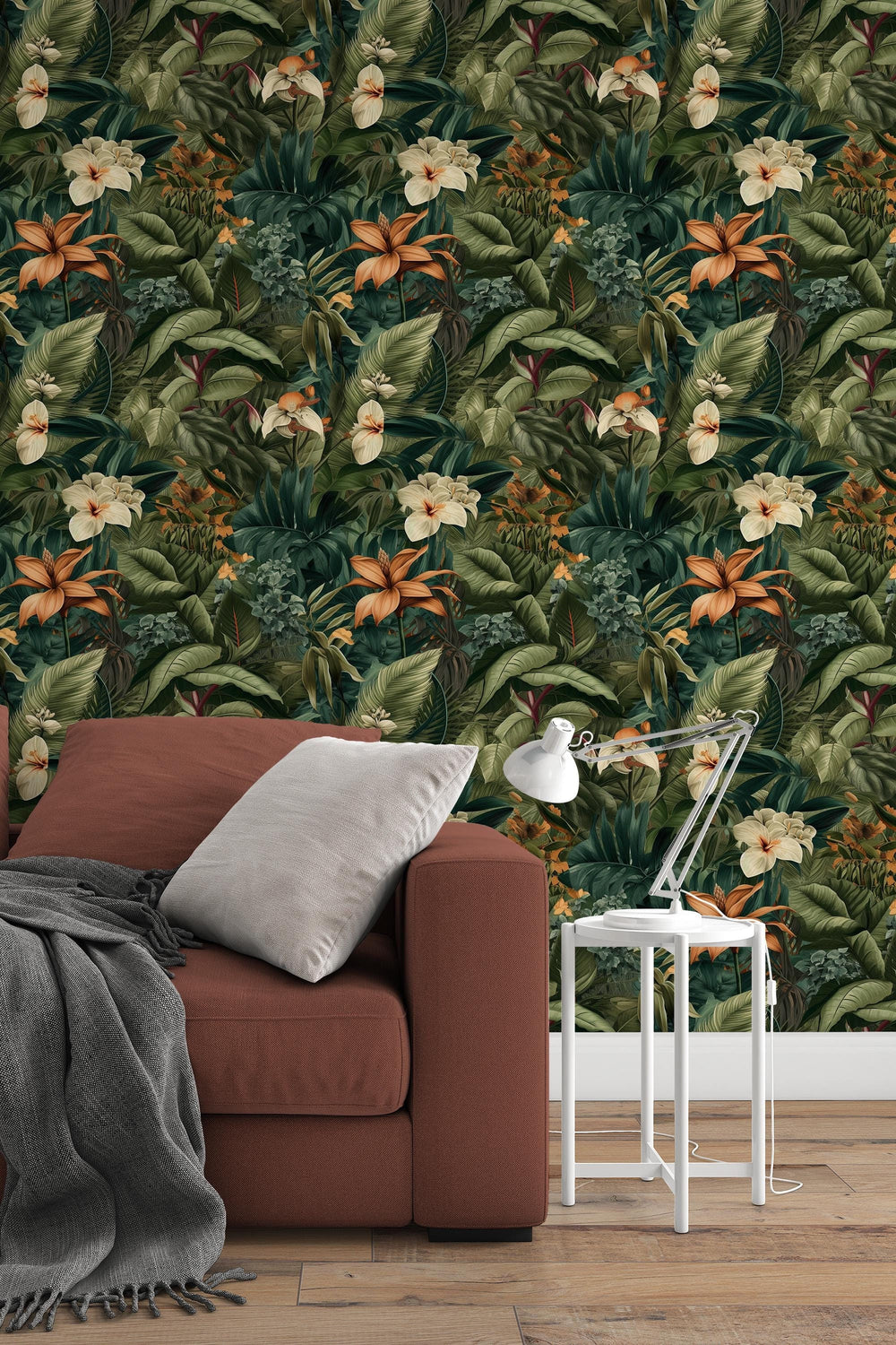 Magic flowers - Peel and Stick wallpaper, Traditional wallpaper design #3672