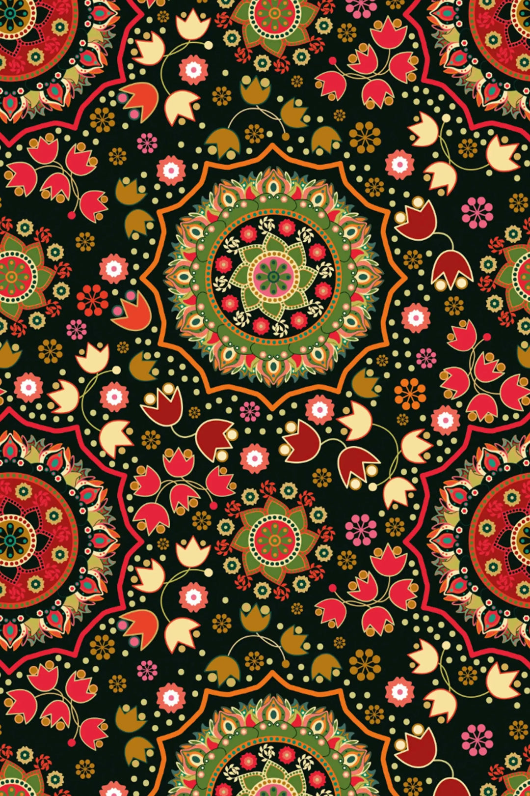 Indian pattern floral Wallpaper #3237 - 2334