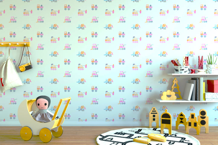Kids Cars Wallpaper – Playful Nursery Pattern 3627