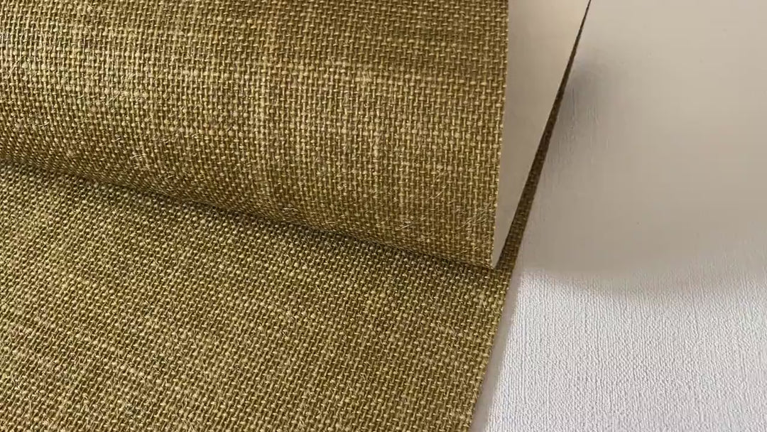 Natural Washed Jute Wallpaper fibers in light brown 45110