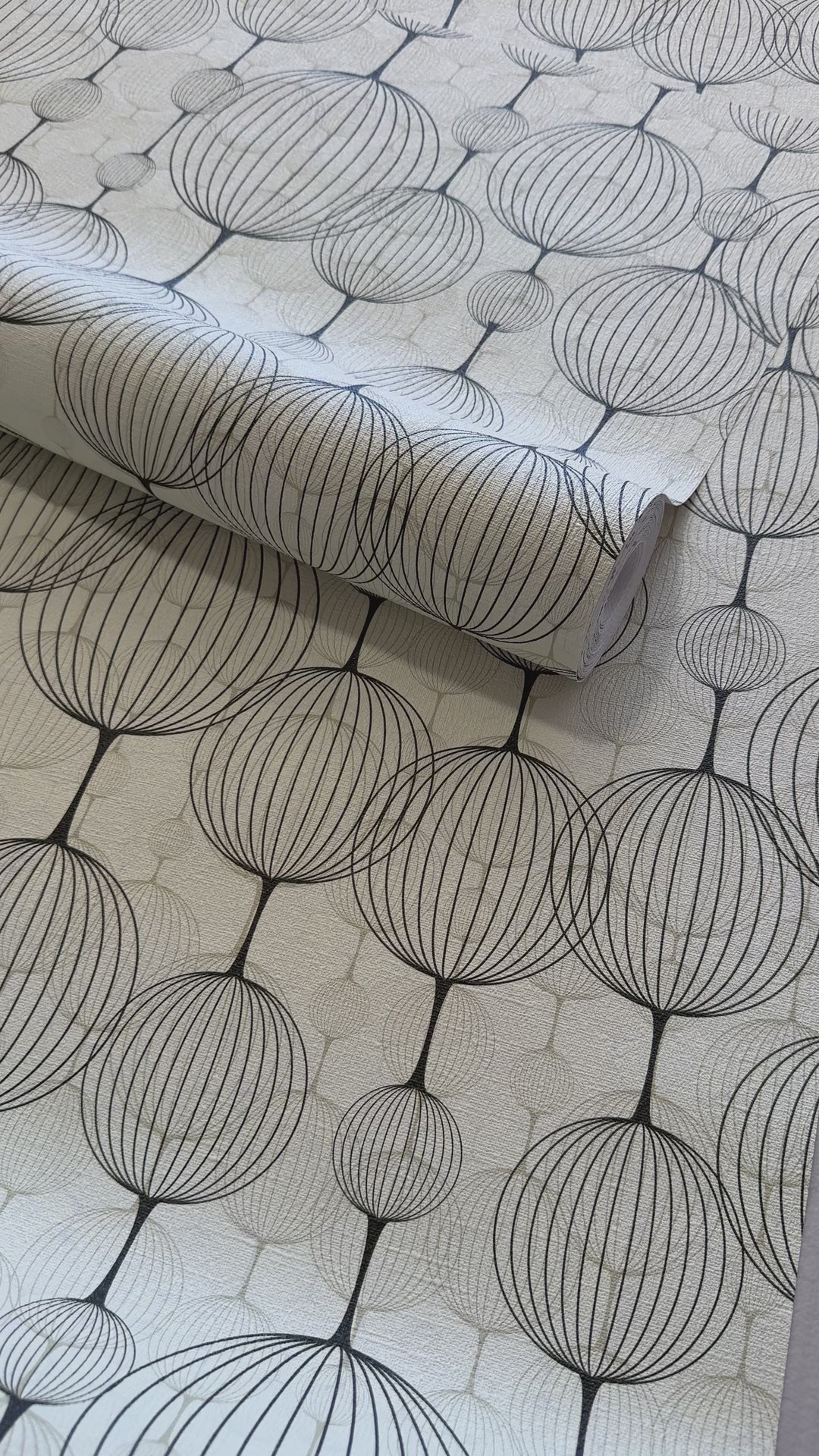 Abstract Balloon Light Gray Removable Wallpaper 3362