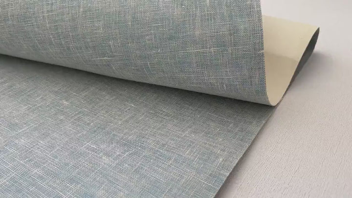 Natural Grasscloth Wallpaper light blue linen style  43180