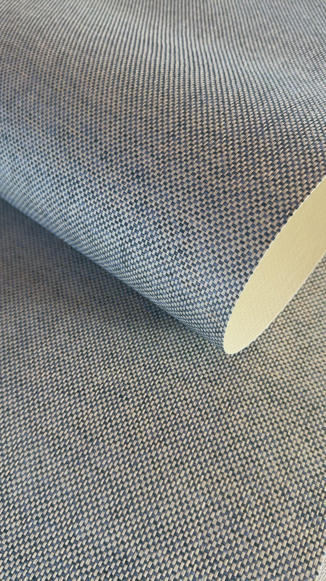 Paper Art Paper Weave Wallpaper – Denim Blue 46066