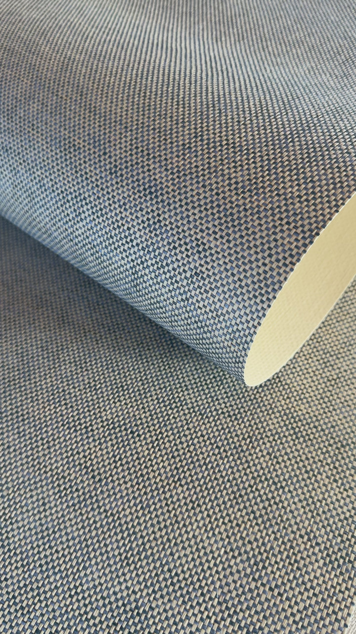 Paper Art Paper Weave Wallpaper – Denim Blue 46066