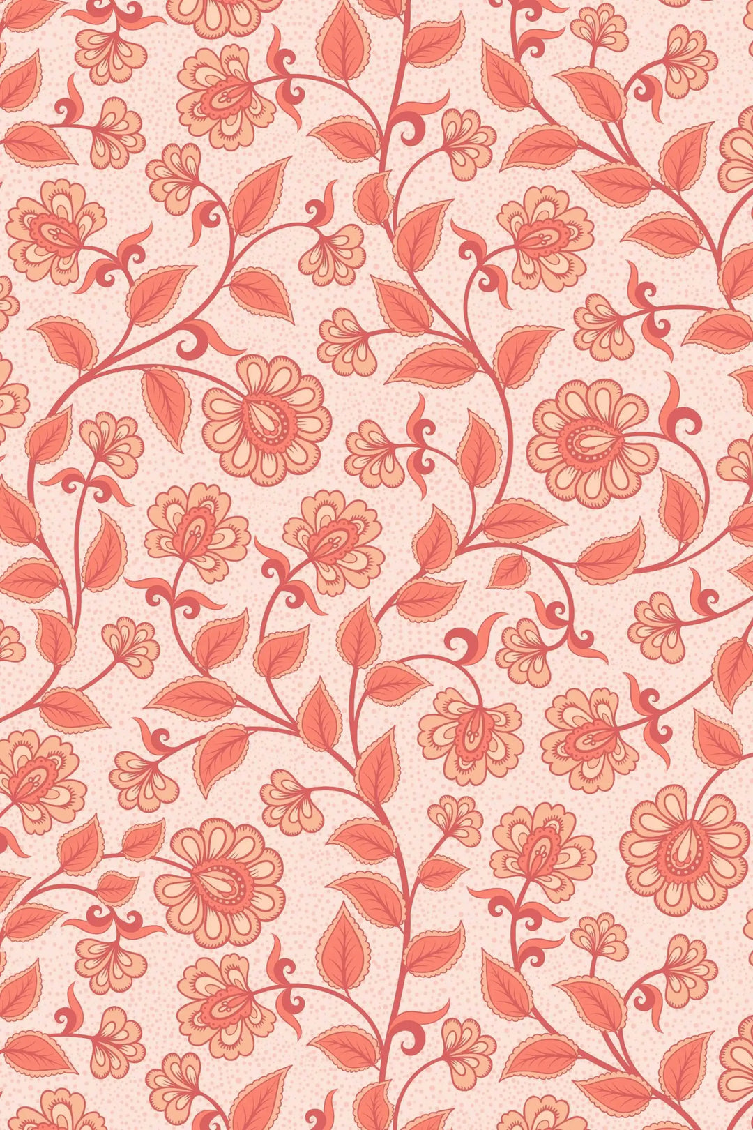 Red floral ornament wallpaper #3129 - Wallpaper